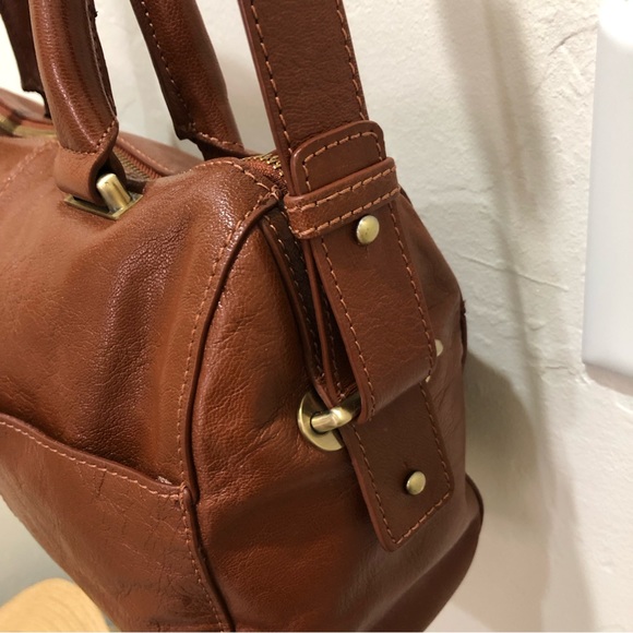 Rachel Rachel Roy Leather Satchel/Crossbody Bag, Rich Cognac. Perfect Condition. - Picture 5 of 15